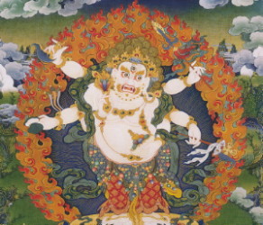 白マハーカーラ；チベット医学・暦法研究所のカレンダーより転載